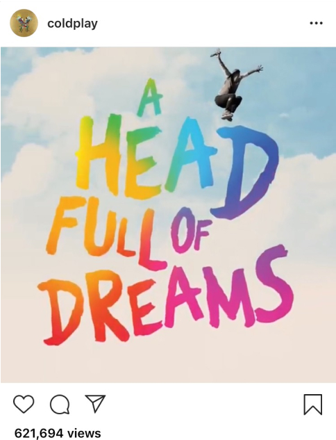 Coldplay song cover from instagram post